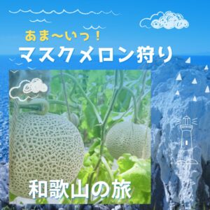 和歌山あま～いマスクメロン狩りと日本のエーゲ海白崎海洋公園と湯浅醤油工場見学