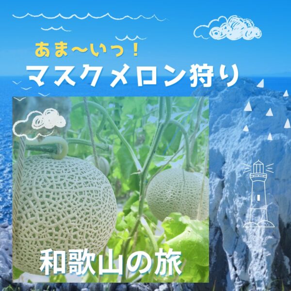 和歌山あま～いマスクメロン狩りと日本のエーゲ海白崎海洋公園と湯浅醤油工場見学