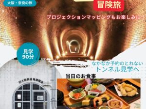 11月27日(木)寝屋川市駅・住道駅限定　ドキドキワクワ★幻の亀の瀬トンネル見学と金運UPの朝護孫子寺　ハイヤーの旅