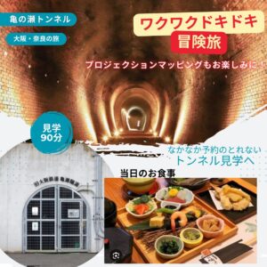 11月27日(木)寝屋川市駅・住道駅限定　ドキドキワクワ★幻の亀の瀬トンネル見学と金運UPの朝護孫子寺　ハイヤーの旅